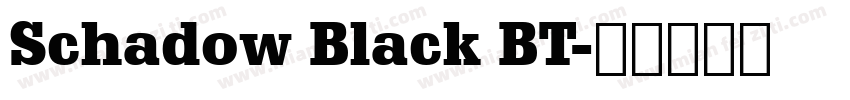 Schadow Black BT字体转换